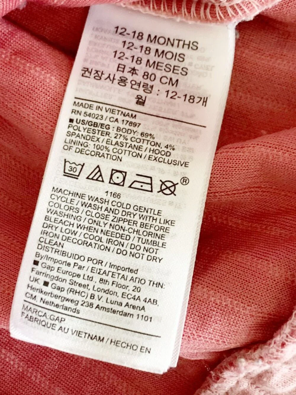 Baby Gap Pink Sweatsuit • 12-18 Months